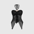 Sexy Asymmetrical Ribbon-strapped Camisole