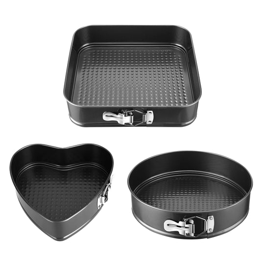 Antihaft-Springformbackformen, auslaufsicher, 23, 25, 28 cm, Backformen mit abnehmbarem Boden, 3er-Set