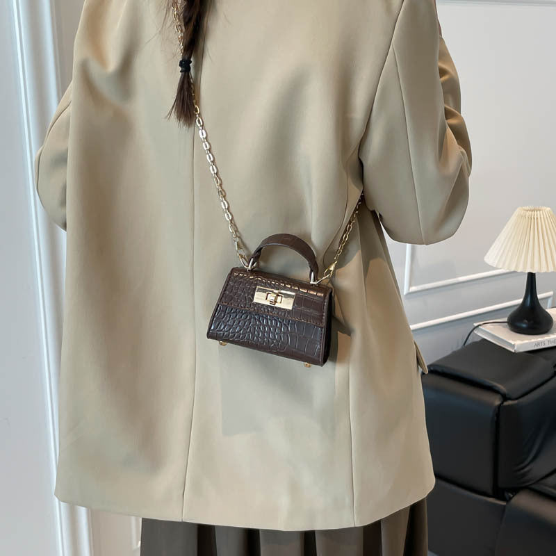 Casual Small Square Handbag With Shoulder Strap
