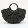 Straw Hand-woven Tote Bag With Dual Straps