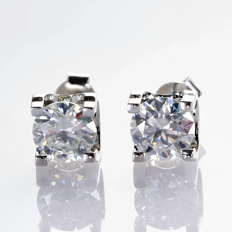 3 Karat D-Farbe Moissanit Halskette & Ohrringe Set Sterlingsilber 925 Brautgeschenk