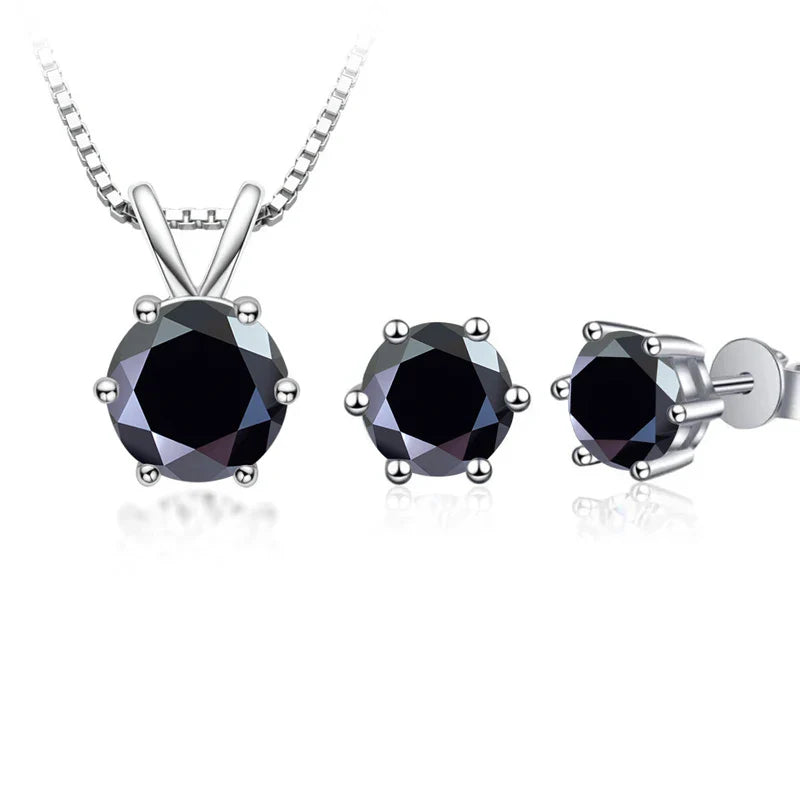3Ct Moissanit Halskette Ohrringe Set 925 Sterling Silber GRA Zertifikat Hochzeit