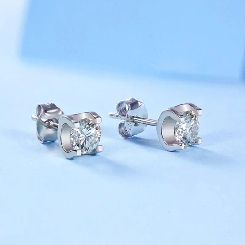 3 Karat D-Farbe Moissanit Halskette & Ohrringe Set Sterlingsilber 925 Brautgeschenk