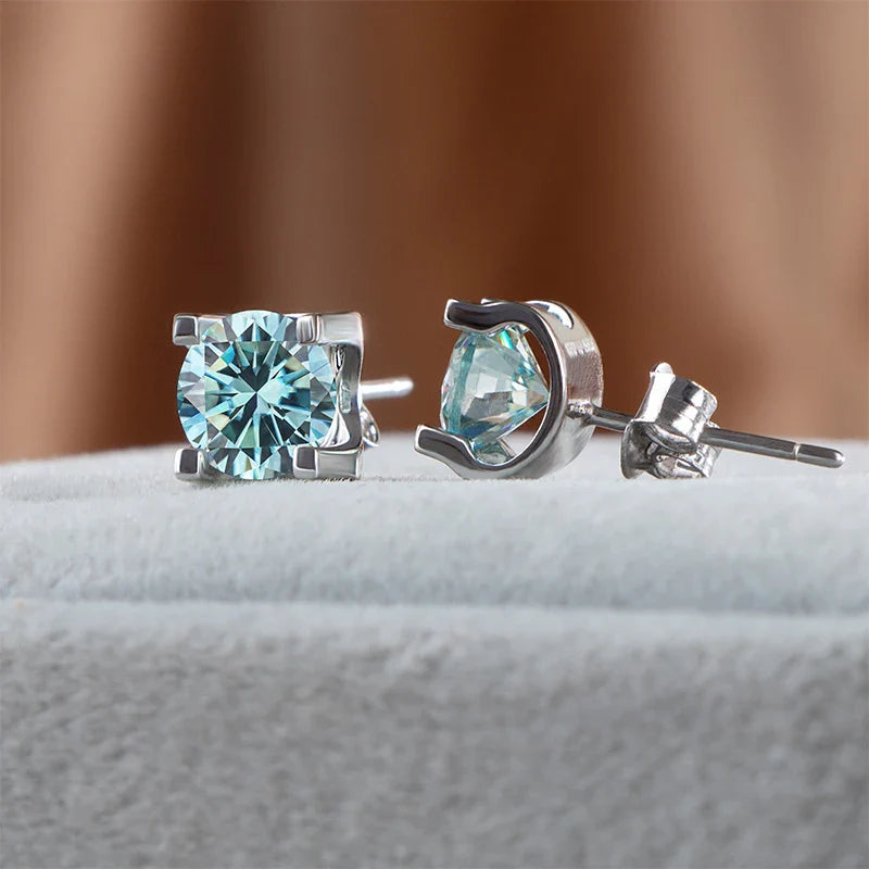 3 Karat D-Farbe Moissanit Halskette & Ohrringe Set Sterlingsilber 925 Brautgeschenk