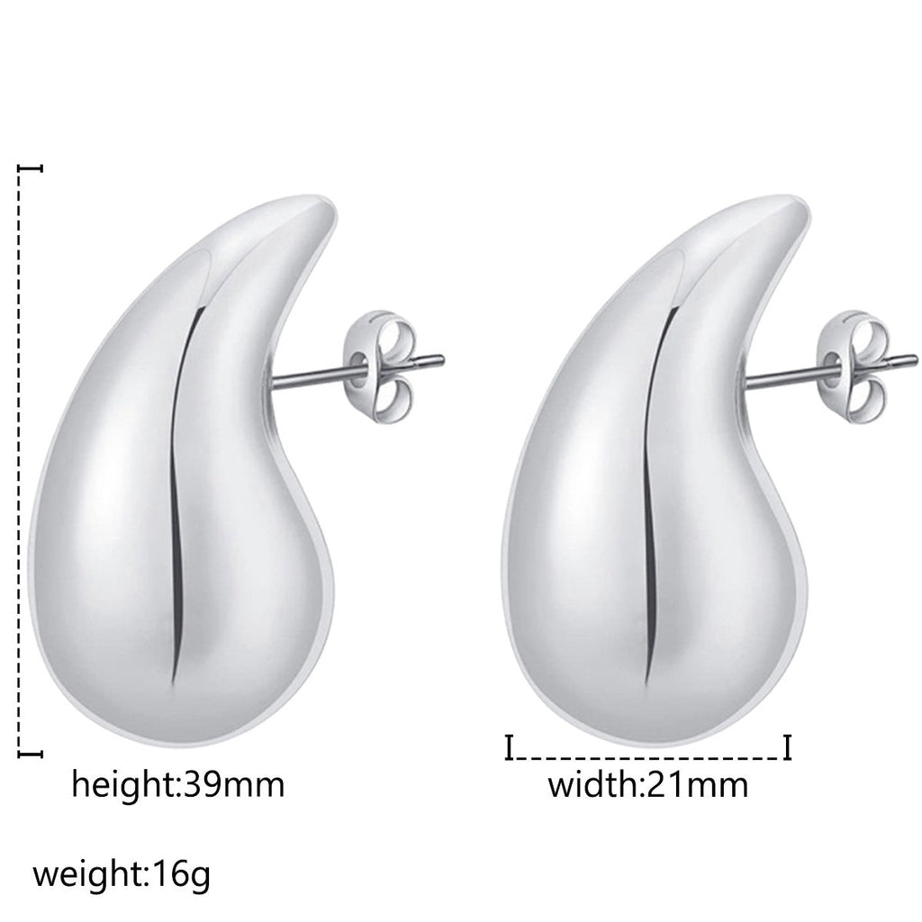 Women's Fashion Stainless Steel Droplet Earrings