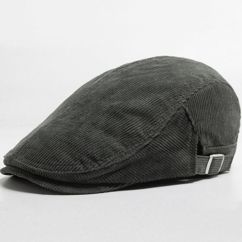 Autumn And Winter Corduroy With Two Hats