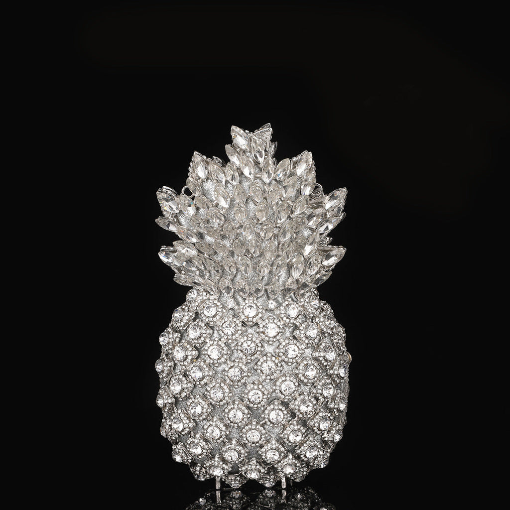 High-end Luxurious Heavy-Embroidered Shiny Champagne Bottle Rhinestone Evening Bag
