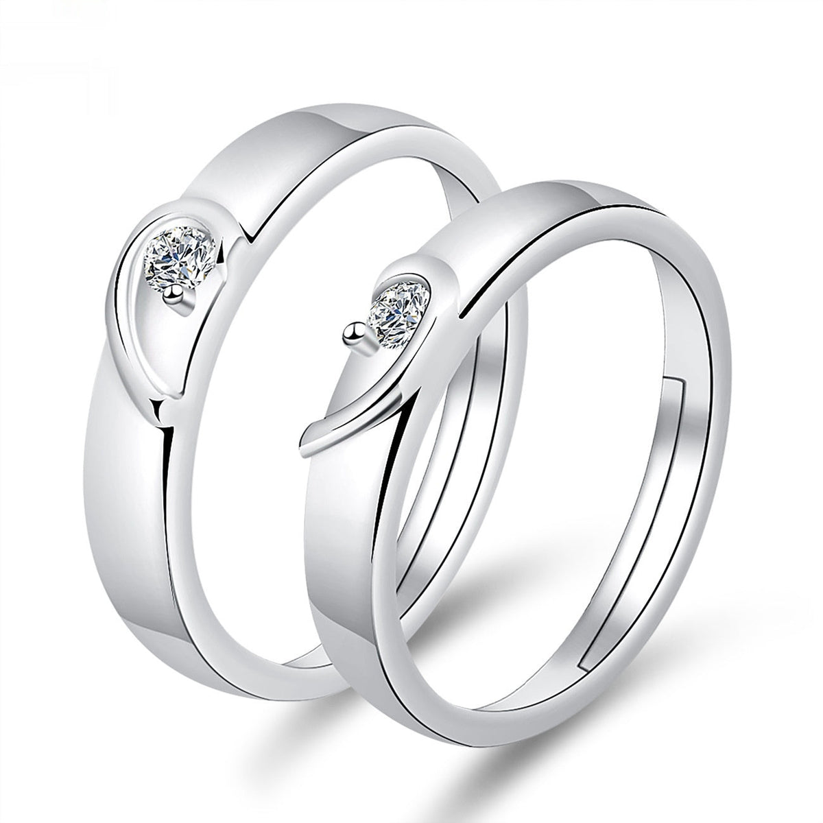 Moissanite Engagement Couple Couple Rings