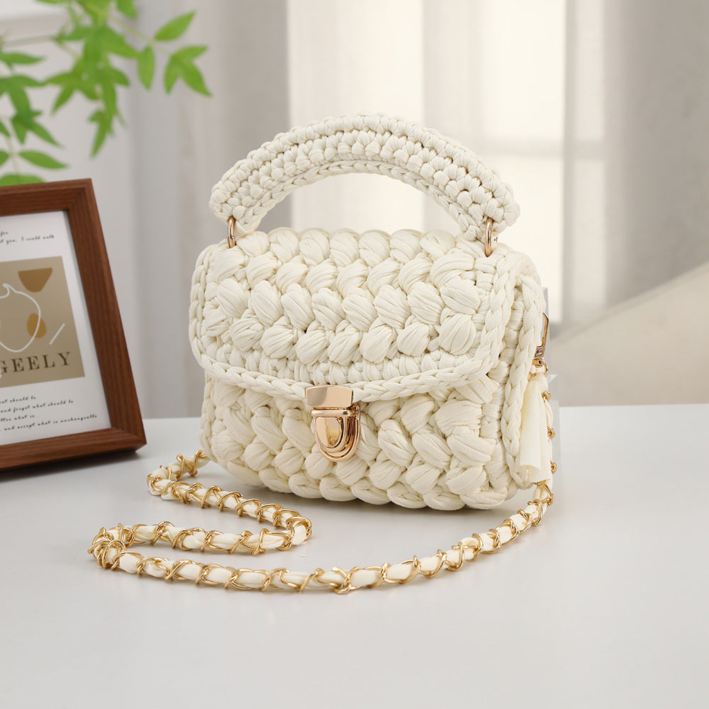 Handwoven Womens Tote Bag Minimalist Style