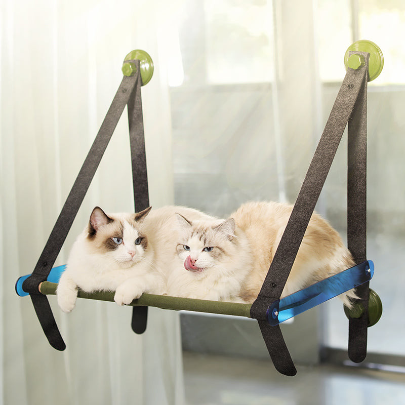 Window cat hammock with suction cup, foldable bed