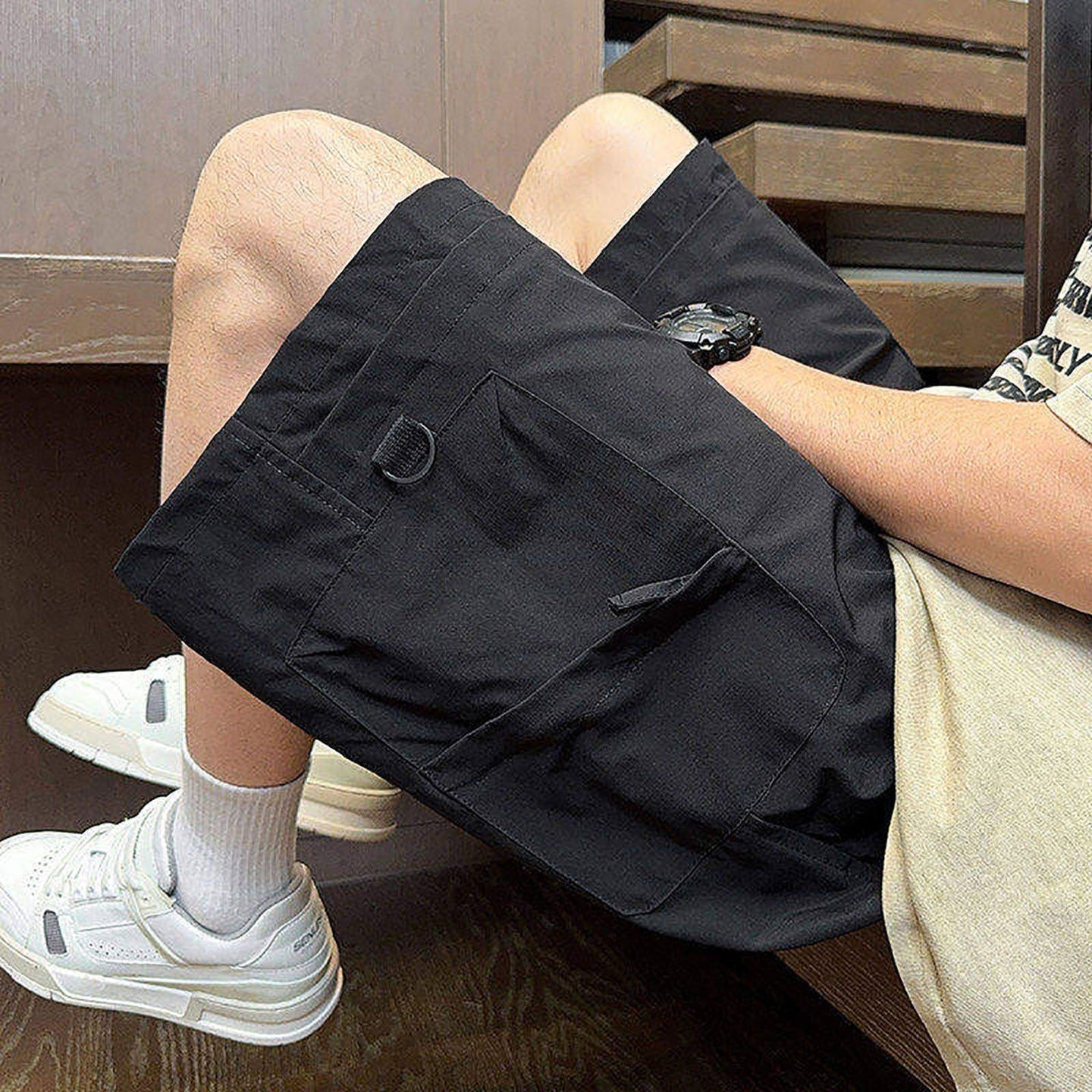 Mens Athletic Shorts American-style Vintage Casual