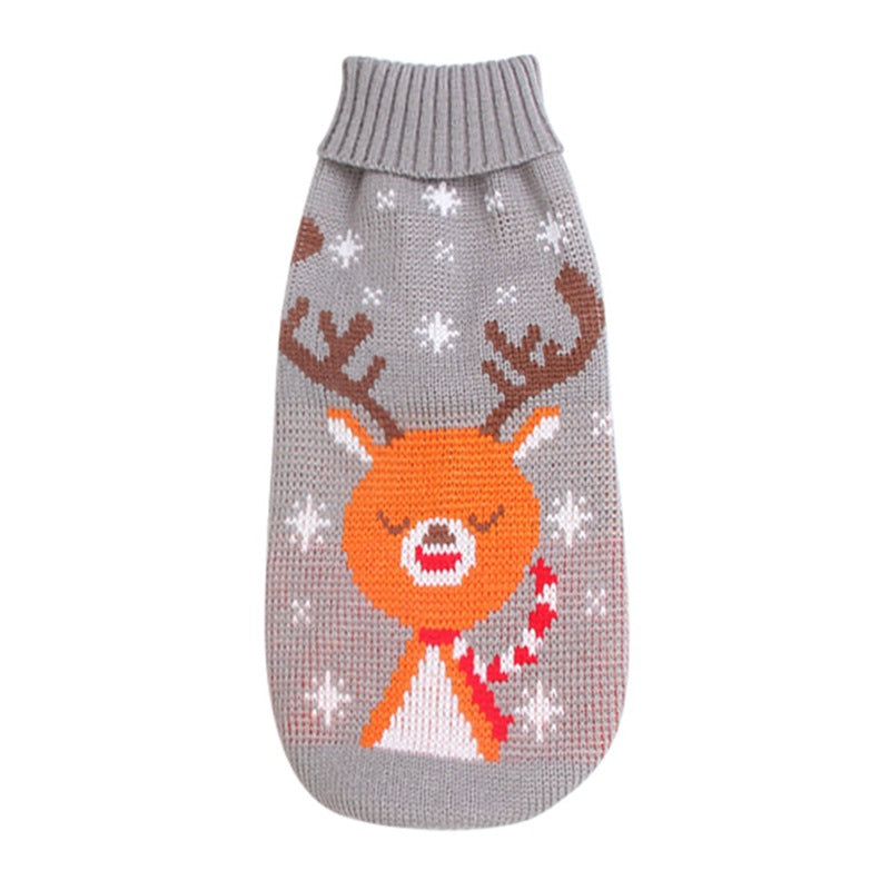Christmas Turtleneck Knitting Sweater Dog Clothing