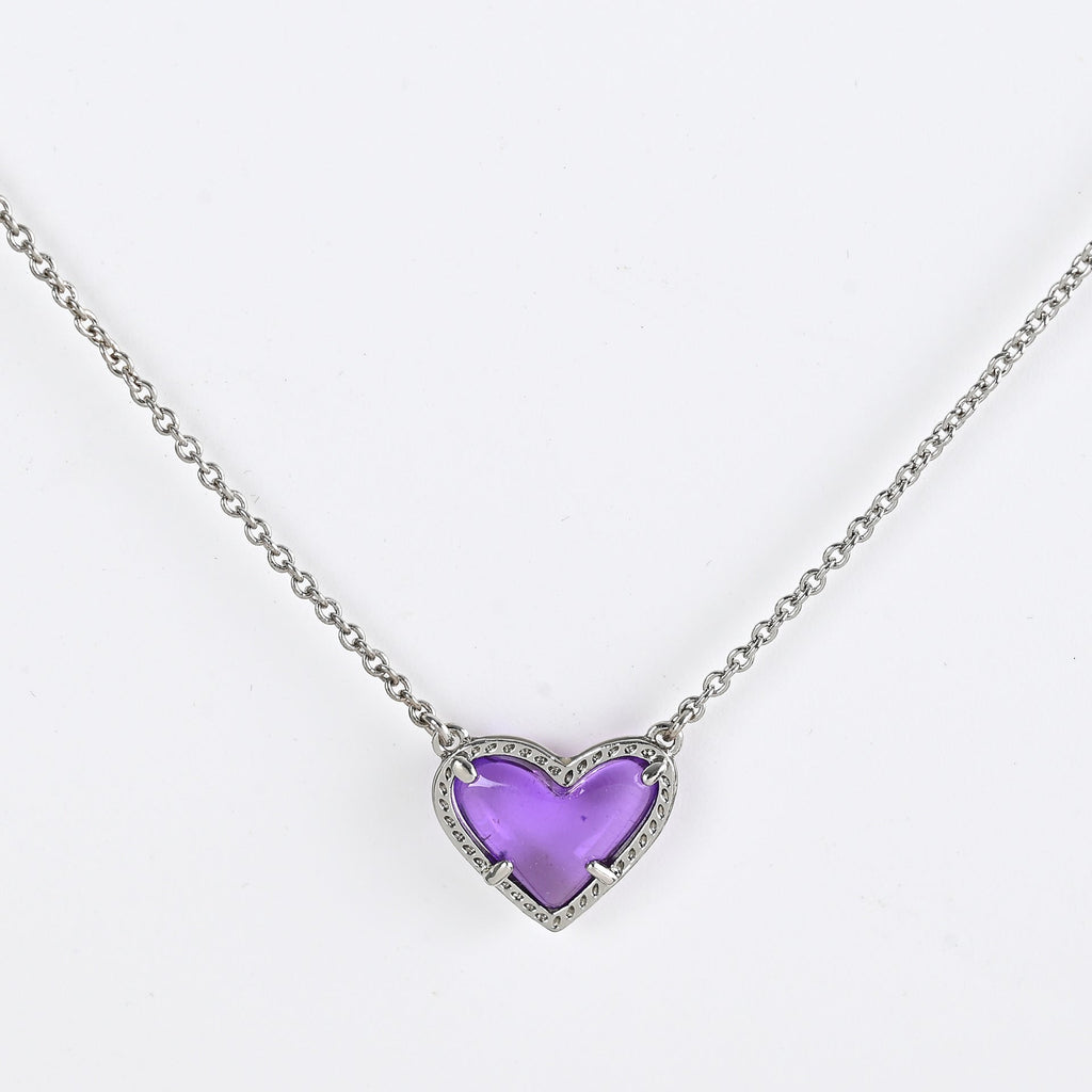 Cubic Zirconia Heart Pendant Necklace