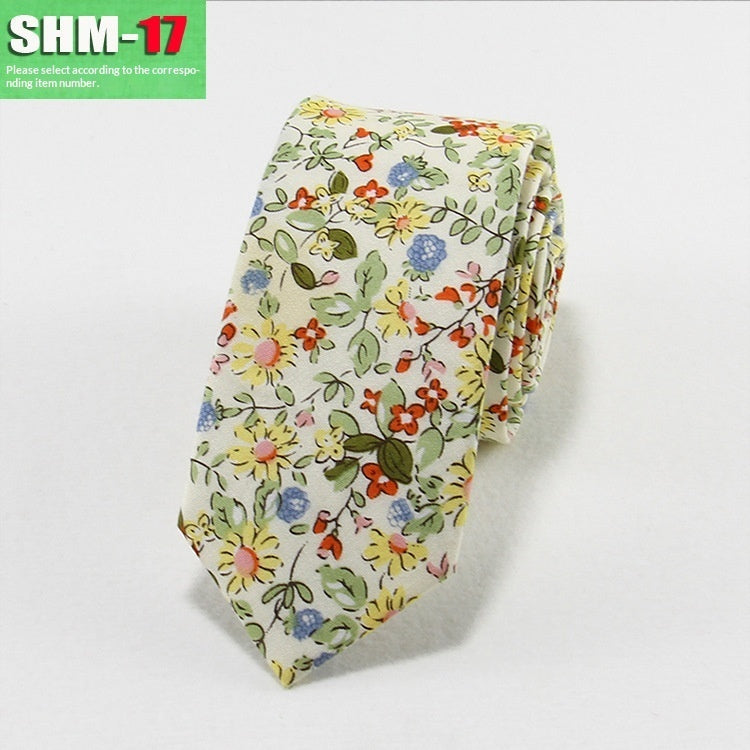 Narrow Casual Patterned Tie For Men