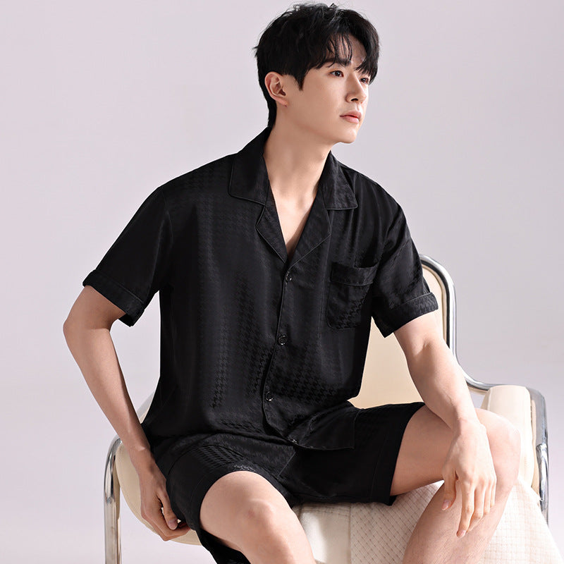 Ice Silk Pajamas Men's Spring And Summer Lightweight Breathable