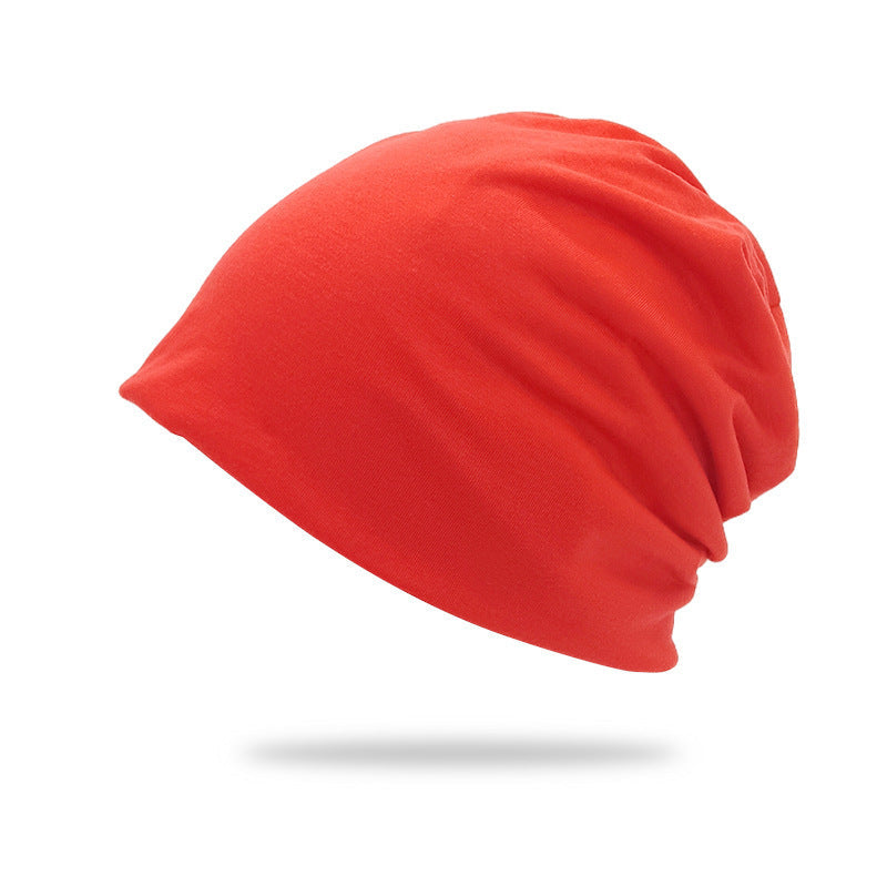 All-season, Versatile Solid-color Slouchy Beanie With A Knitted Wrap-around Design