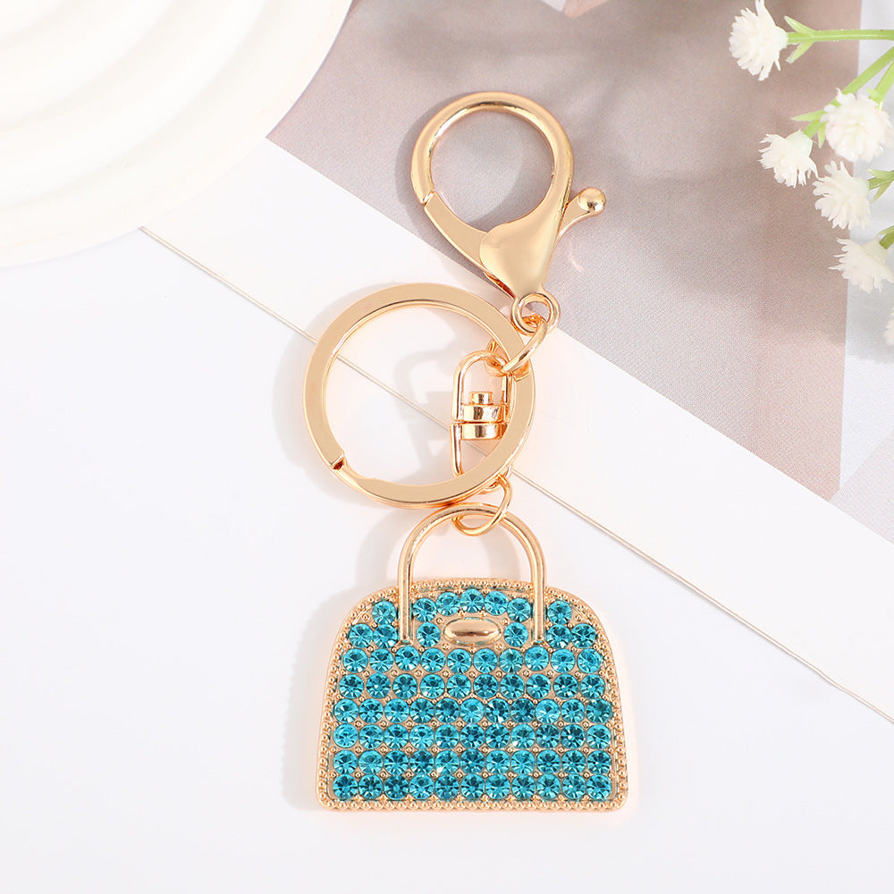Creative Handbag Charm Minimalist Diamond-studded Keychain