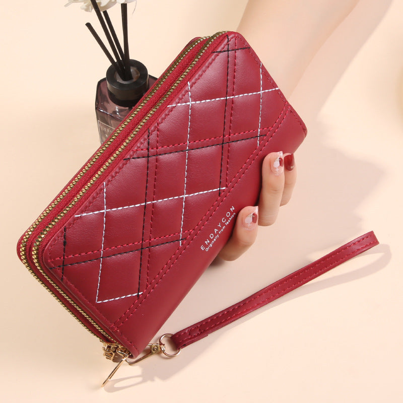 Women's Double Zipper Wallet Long Large Capacity