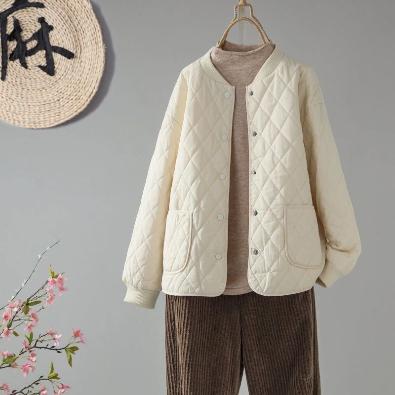 Women's Fashion Solid-Color Short Loose Padded Jacket
