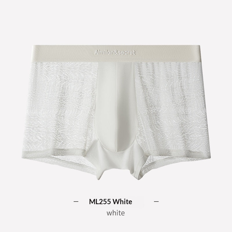 New Ice-silk Mens Underwear Summer Mesh Bare-feel