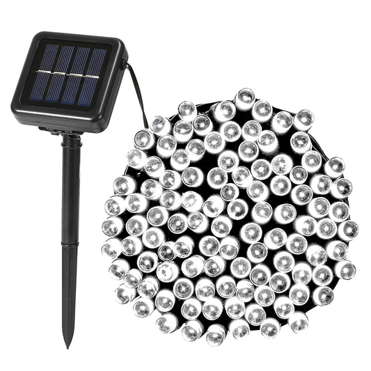 Solar Lichterkette LED Solarbetrieben Lichterkette 22M 200 LEDs 8 Beleuchtungsmodi Weißlicht Wasserdichte Sternenlichterkette für Weihnachten Hochzeit Party
