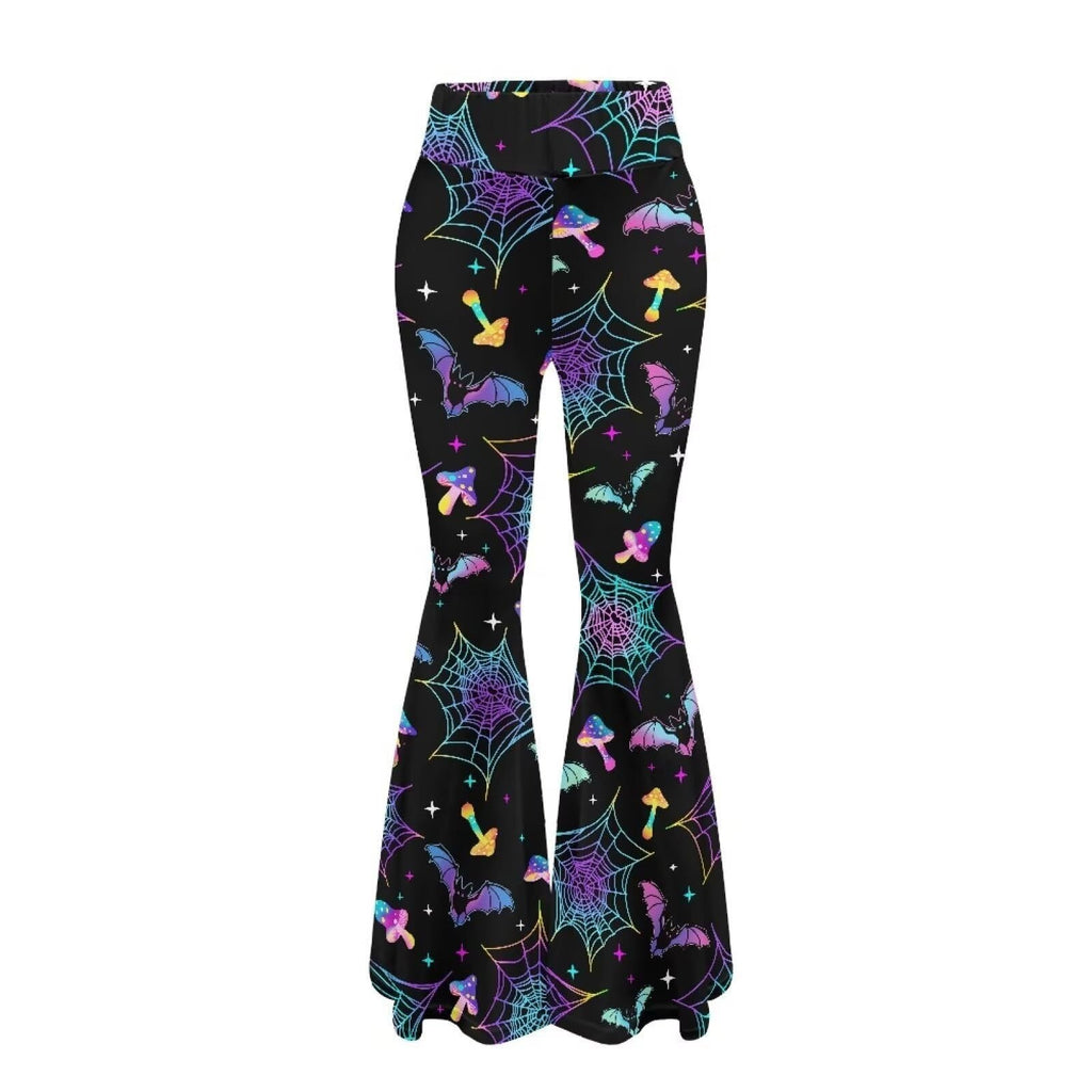 Leopard-print Hip-lifting Tight Leggings Straight-leg Bootcut Pants