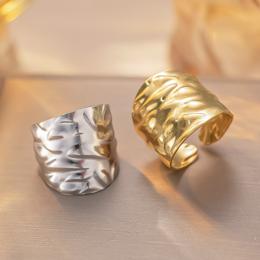 Stainless Steel Adjustable Open Ring For Women