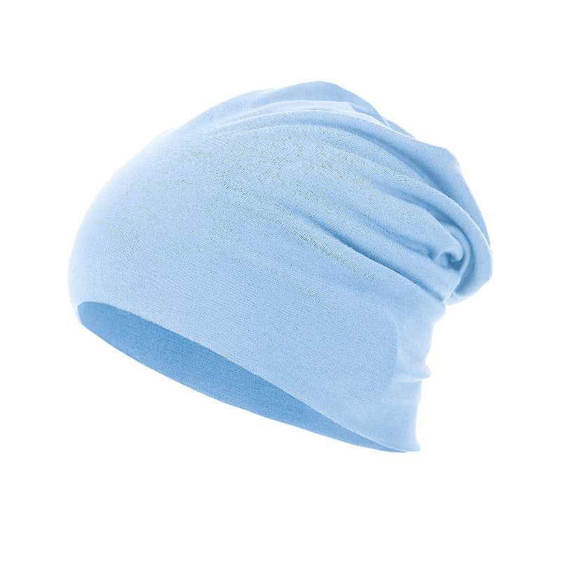 All-season, Versatile Solid-color Slouchy Beanie With A Knitted Wrap-around Design