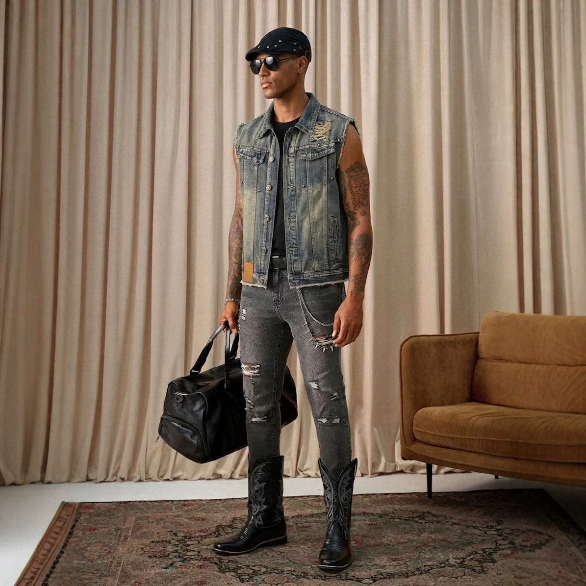 Mens Autumn Lapel Loose-Fit Versatile Jacket Top