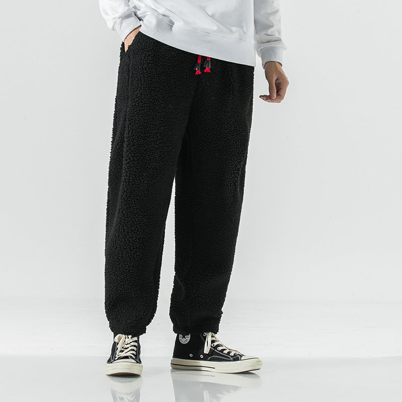Lamb Wool Warm Trousers Japanese Men's Cotton Pants Plus Size Harem Pants