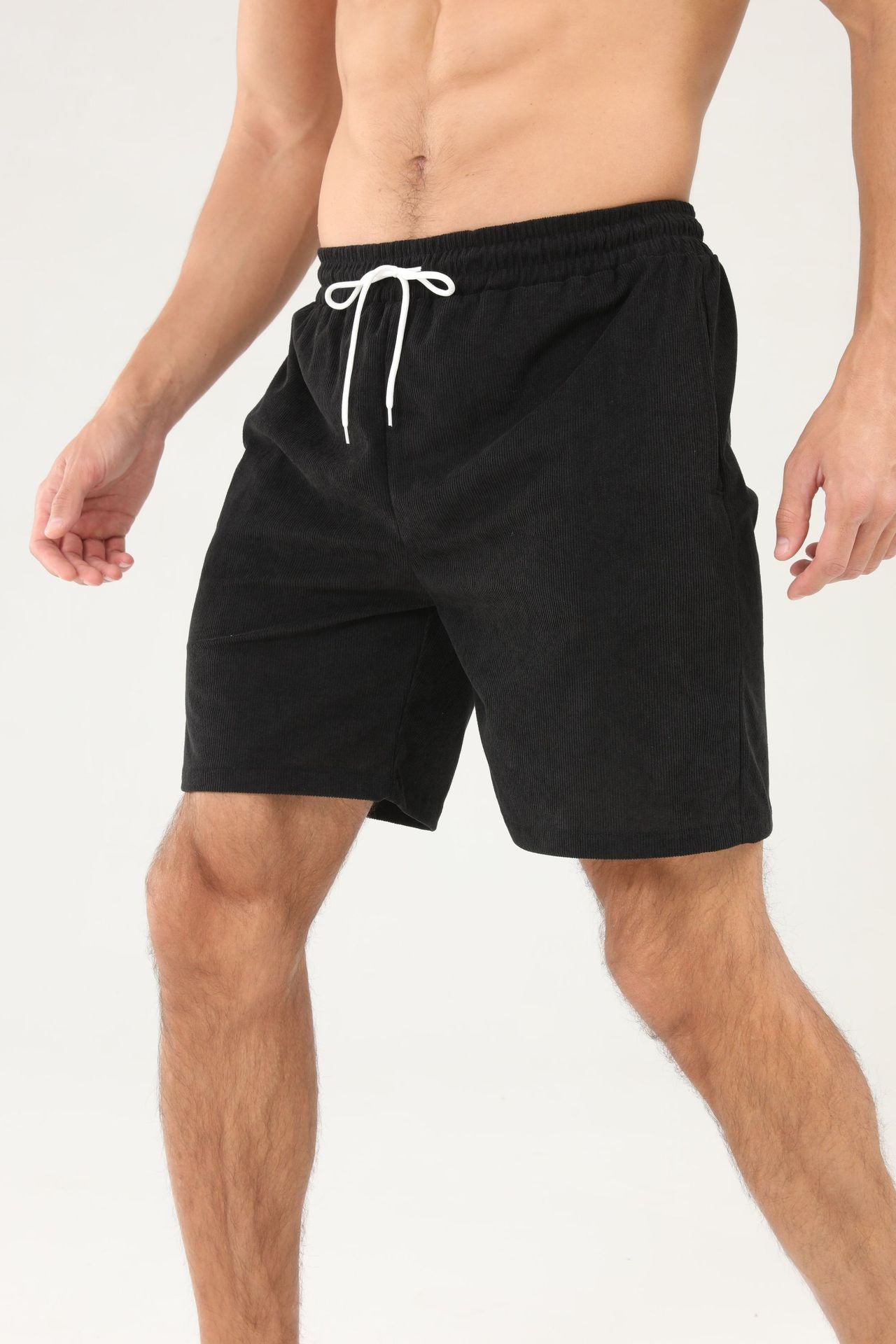 Corduroy Minimalist Mens Shorts Casual Pants