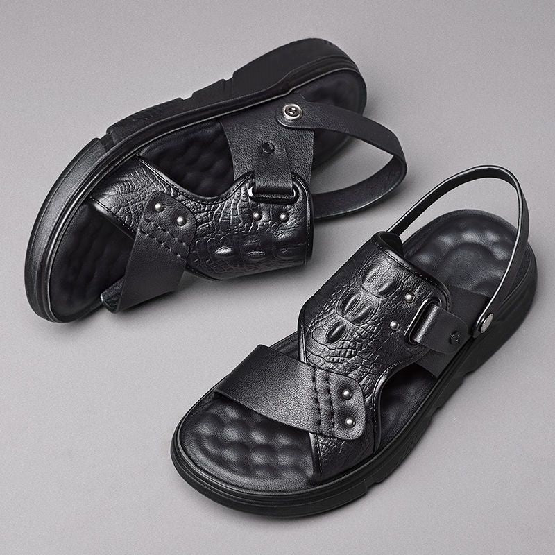 Summer Beach Non-Slip Breathable Thick Soft-Soled Durable Dual-Use Mens Sandals