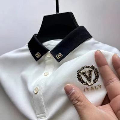 Lapel Short-sleeved T-shirt Versatile Polo Shirt Men