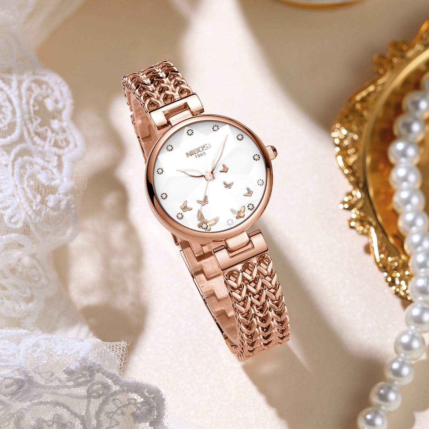New Stylish Niche Womens Waterproof Watch With A Steel Band