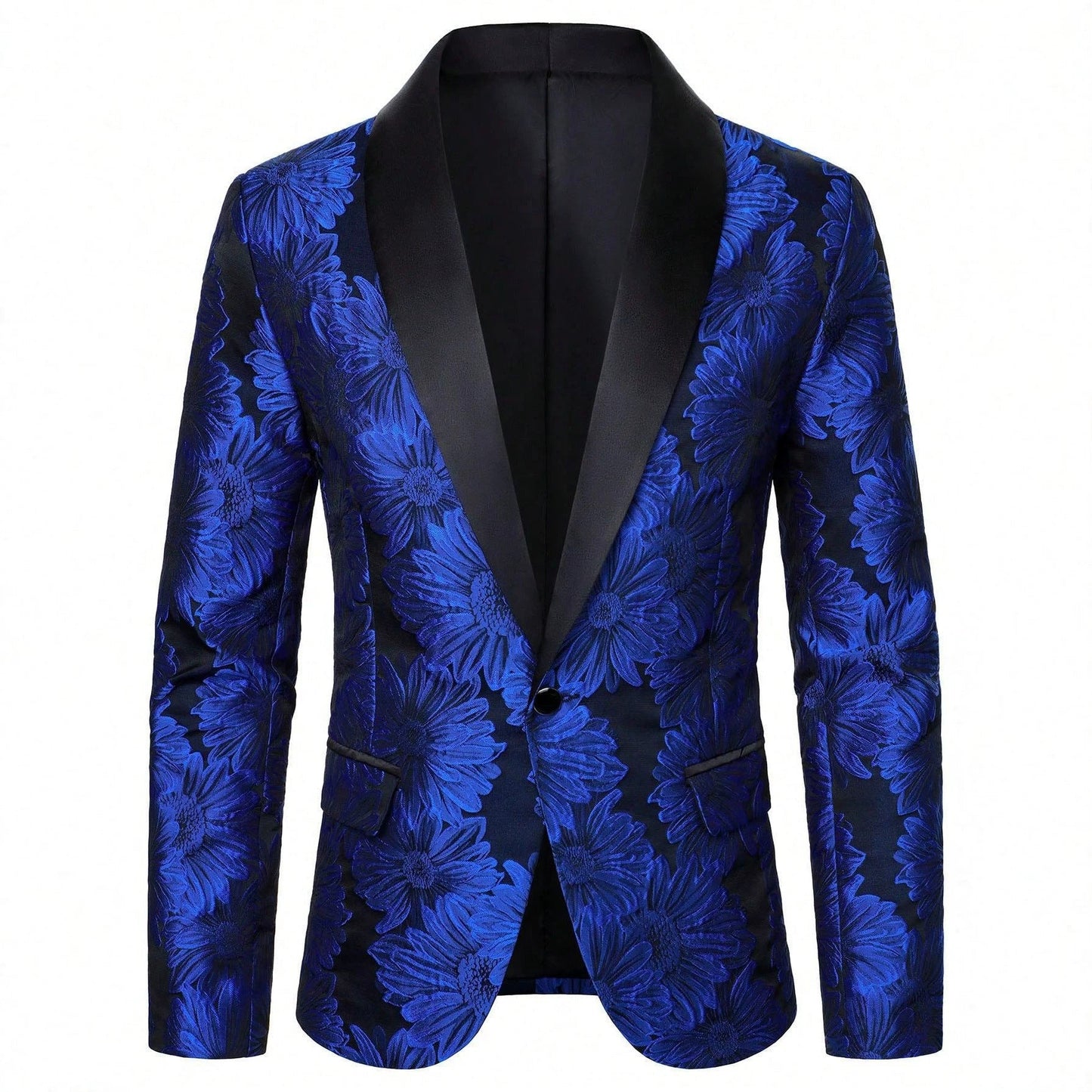 Mens Light-business-pattern Single-breasted One-button Suit