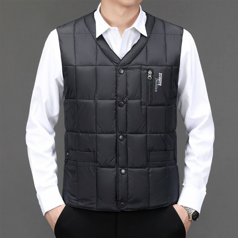 Vest Waistcoat Thermal Liner Dad-style Plus-size Vest