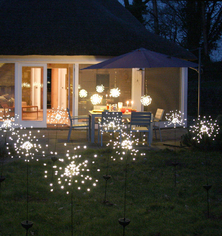 Solar Fireworks LED String Lights Decor