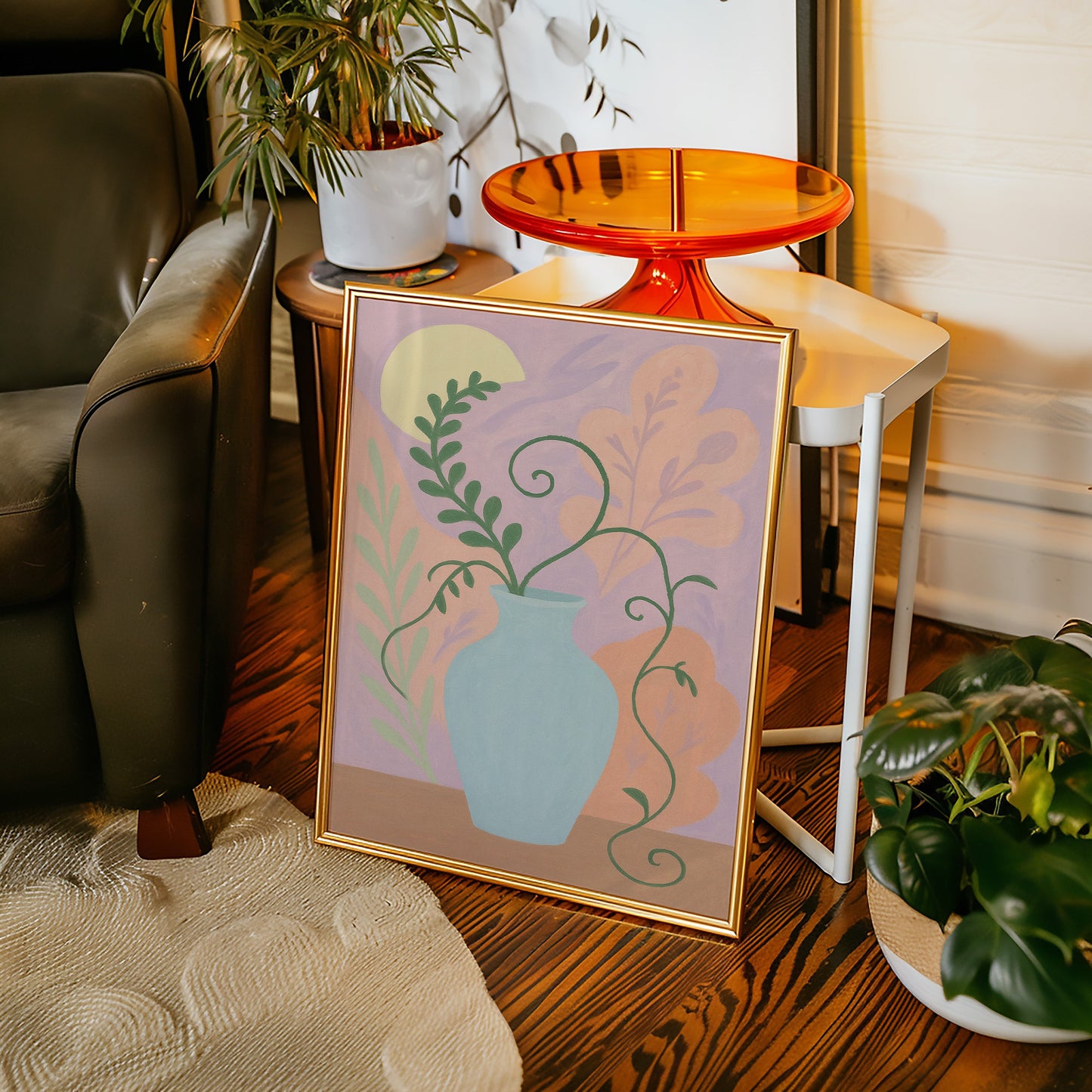 Sunny Fruit Bowl on Blue