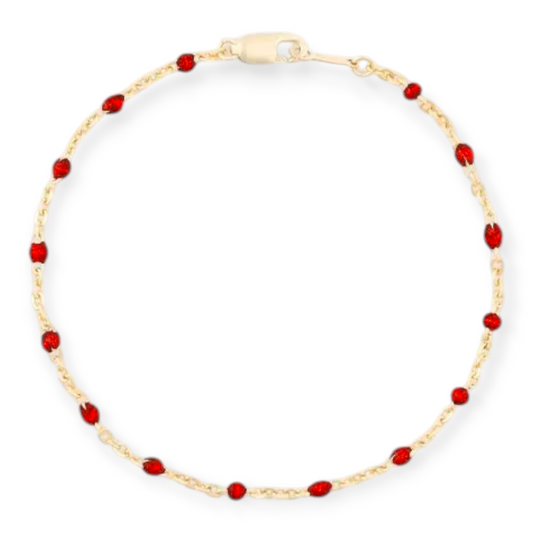 Red Daisy Bracelet