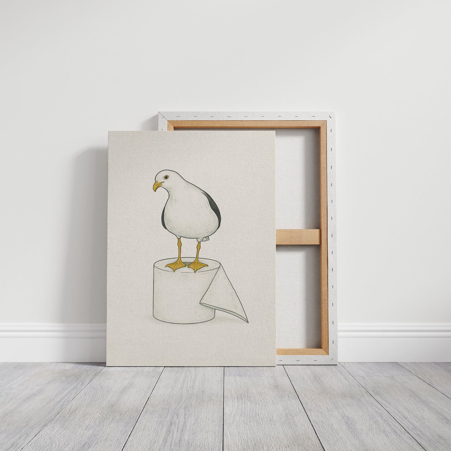 Seagull on a Toilet Roll