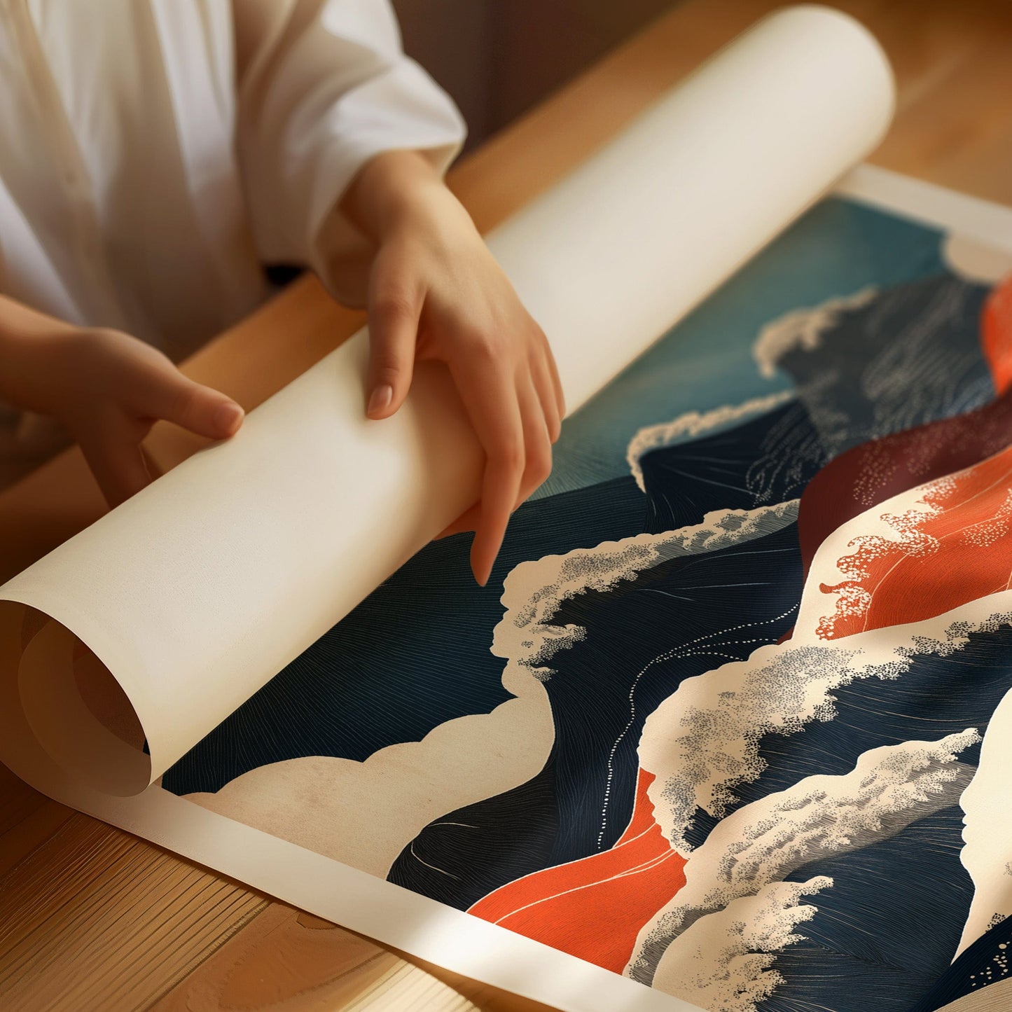 Champs japonais – Harmonie entre montagne et vague