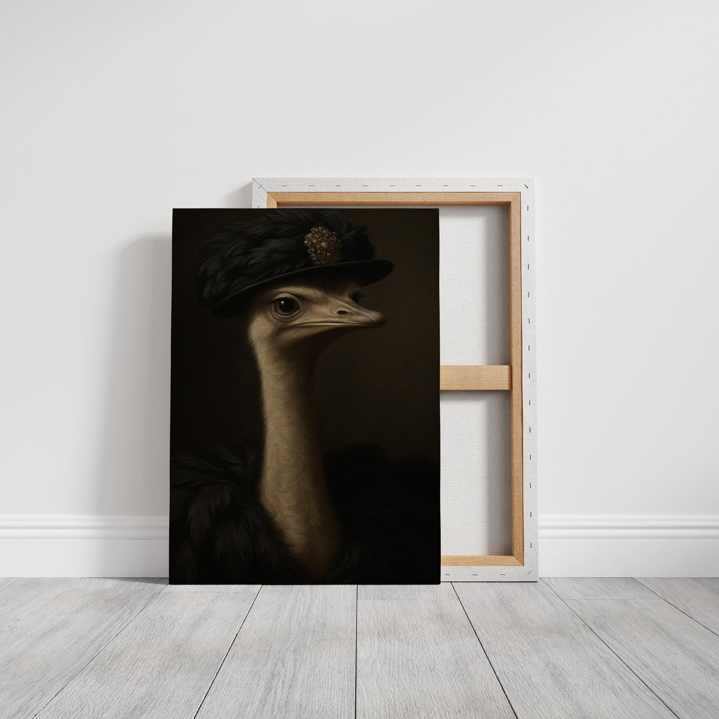 Ostrich in a Feathered Hat