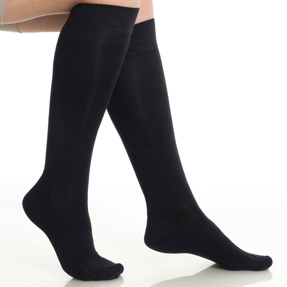 Lot de 4 paires de chaussettes hautes en bambou pour femme