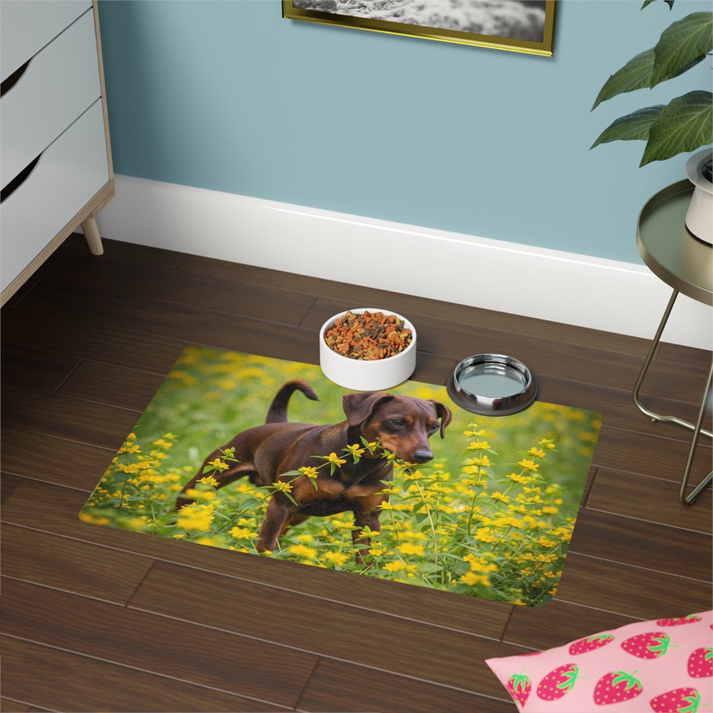 Tapis antidérapant pour animaux de compagnie – Tapis d'alimentation étanche pour chiens