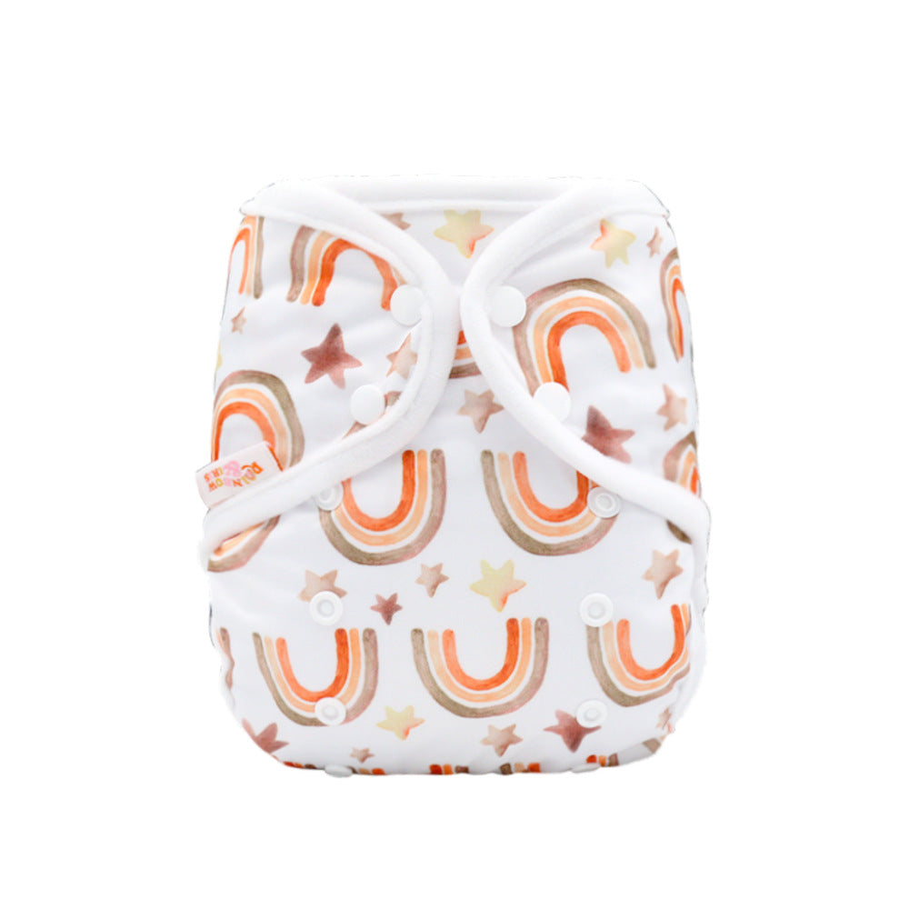 Rainbo&Iris Cute Fashion Cloth Diaper Cover With Rainbow Print Baby Gift Accessory