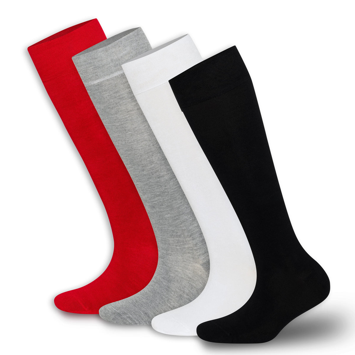 Lot de 4 paires de chaussettes hautes en bambou pour femme