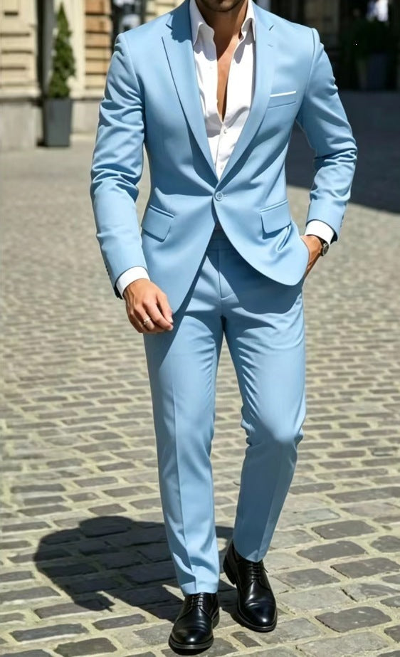 Mens Two-Piece Business Professional Formal Suit