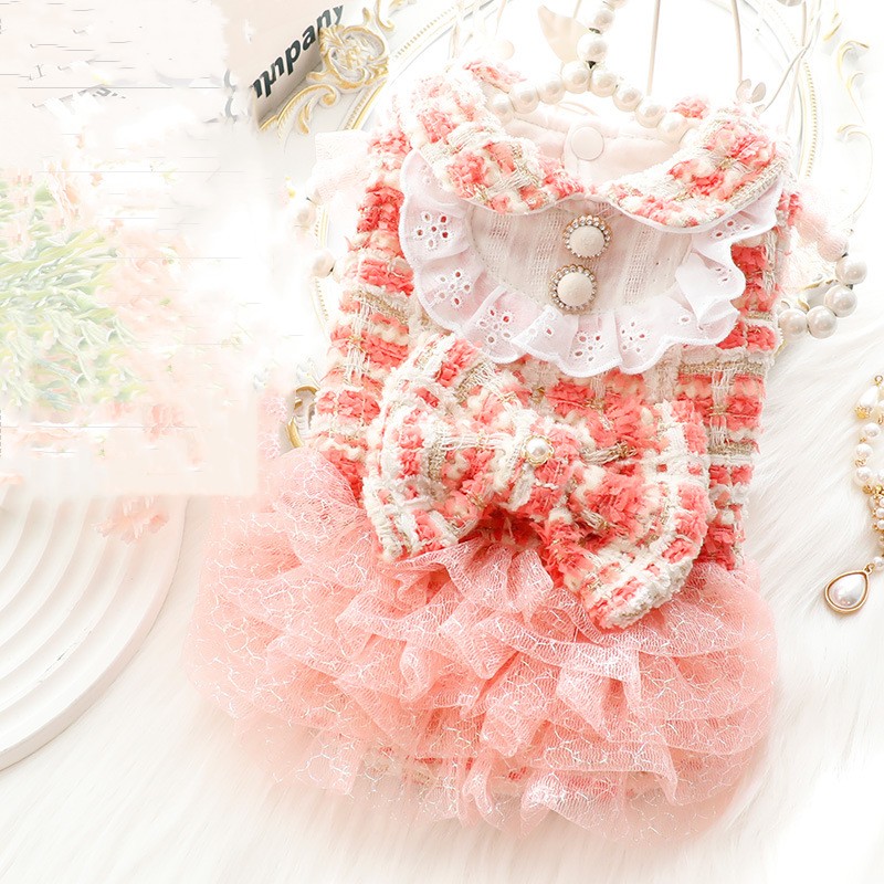 Lace Dress Clothes For Small Dogs