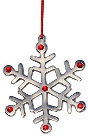 Vibhsa Handmade Christmas Ornaments Set of 8 with Red Ruby