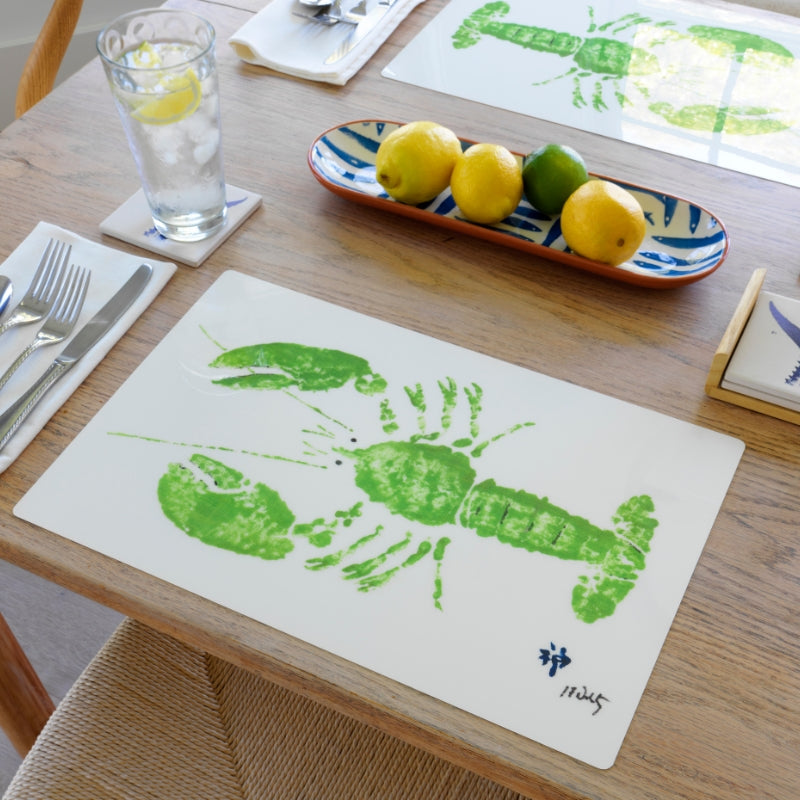Green Lobster Placemat | Coastal
